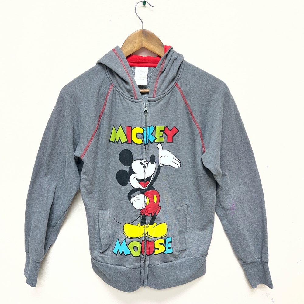 Disney Mickey Mouse Gray Zip-Up Hoodie
